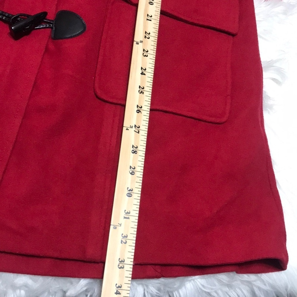 Torrid Red Toggle Coat with Faux Fur Hood 2X - Picture 6 of 12